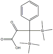 β,β-Bis(trimethylsilyl)-α-oxobenzenepropionic acid结构式