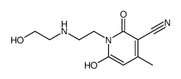 3-Cyano-1-<β-(β'-hydroxyethyl)amino-ethyl>-6-hydroxy-4-methylpyrid-2(1H)-one Structure