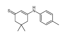 5,5-dimethyl-3-(4-methylanilino)cyclohex-2-ene-1-thione结构式