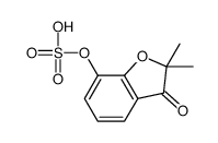 (2,2-dimethyl-3-oxo-1-benzofuran-7-yl) hydrogen sulfate Structure