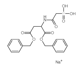 1,2-bis(phenylmethoxycarbonyl)ethylcarbamoylmethylphosphonic acid结构式