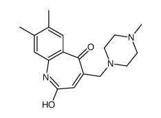 2,5-Dihydro-7,8-dimethyl-4-[(4-methylpiperazino)methyl]-2,5-dioxo-1H-1-benzazepine Structure