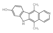 6H-Pyrido[4,3-b]carbazol-8-ol, 5, 11-dimethyl- Structure