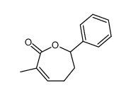 2,5,6,7-tetrahydro-3-methyl-7-phenyloxepin-2-one Structure