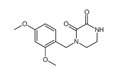 1-[(2,4-dimethoxyphenyl)methyl]piperazine-2,3-dione结构式