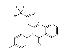 3-(4-methylphenyl)-2-(3,3,3-trifluoro-2-oxopropyl)quinazolin-4-one结构式