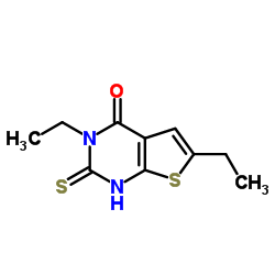 3,6-diethyl-2-mercaptothieno[2,3-d]pyrimidin-4(3H)-one结构式