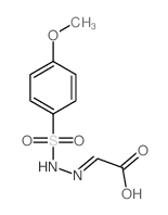 Acetic acid, [[ (4-methoxyphenyl)sulfonyl]hydrazono]- Structure