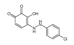 4-[2-(4-chlorophenyl)hydrazinyl]-3-hydroxycyclohexa-3,5-diene-1,2-dione结构式