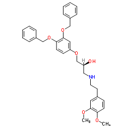 (2S)-1-[3,4-Bis(benzyloxy)phenoxy]-3-{[2-(3,4-dimethoxyphenyl)ethyl]amino}-2-propanol Structure