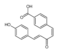 4-[5-(4-hydroxyphenyl)-3-oxopenta-1,4-dienyl]benzoic acid结构式