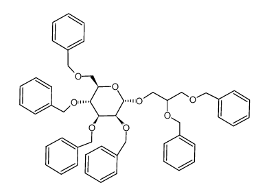 1,2-di-O-benzyl-3-O-(2,3,4,6-tetra-O-benzyl-α-D-mannopyranosyl)glycerol Structure