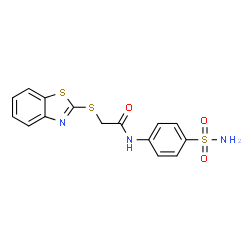 2-(benzo[d]thiazol-2-ylthio)-N-(4-sulfamoylphenyl)acetamide structure