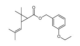 (3-ethoxyphenyl)methyl (1R,3R)-2,2-dimethyl-3-(2-methylprop-1-enyl)cyclopropane-1-carboxylate结构式