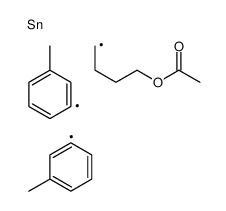 4-acetyloxybutyl-bis(3-methylphenyl)tin Structure