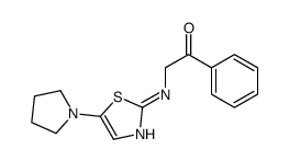 1-phenyl-2-[(5-pyrrolidin-1-yl-1,3-thiazol-2-yl)amino]ethanone结构式