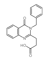 2-Quinazolinepropanoicacid, 3,4-dihydro-4-oxo-3-(phenylmethyl)-结构式