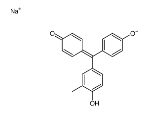 4-[(4-hydroxyphenyl)(4-hydroxy-m-tolyl)methylene]cyclohexa-2,5-dien-1-one, sodium salt结构式