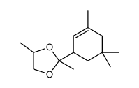 2,4-dimethyl-2-(3,5,5-trimethyl-2-cyclohexen-1-yl)-1,3-dioxolane结构式
