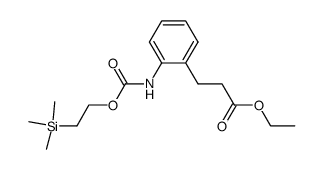 ethyl 3-(2-(((2-(trimethylsilyl)ethoxy)carbonyl)amino)phenyl)propanoate结构式