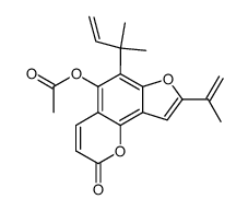 5-acetoxy-6-(1,1-dimethylallyl)oroselone Structure