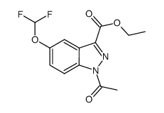 ethyl 1-acetyl-5-(difluoromethoxy)-1H-indazole-3-carboxylate结构式