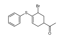 1-(phenylthio)-4-acetyl-6-bromocyclohex-1-ene结构式