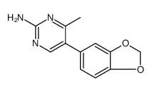 2-Pyrimidinamine, 5-(1,3-benzodioxol-5-yl)-4-methyl Structure
