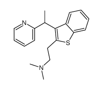 N,N-dimethyl-2-[3-(1-pyridin-2-ylethyl)-1-benzothiophen-2-yl]ethanamine结构式