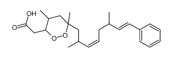 2-[6-(2,6-dimethyl-8-phenylocta-3,7-dienyl)-4,6-dimethyldioxan-3-yl]acetic acid结构式