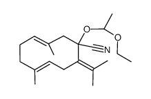 (3E,7E)-1-(1-ethoxyethoxy)-3,7-dimethyl-10-(propan-2-ylidene)cyclodeca-3,7-diene-1-carbonitrile Structure