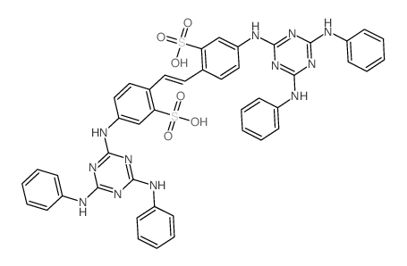 Benzenesulfonic acid,2,2'-(1,2-ethenediyl)bis[5-[[4,6-bis(phenylamino)-1,3,5-triazin-2-yl]amino]- picture