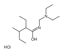 N-(diethylaminomethyl)-2-ethyl-3-methylpentanamide,hydrochloride Structure