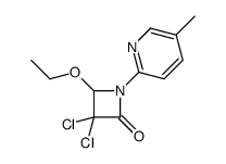 3,3-dichloro-4-ethoxy-1-(5-methylpyridin-2-yl)azetidin-2-one Structure