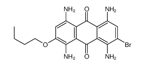 1,4,5,8-tetraamino-2-bromo-7-butoxyanthracene-9,10-dione结构式