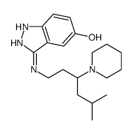 3-[(5-methyl-3-piperidin-1-ylhexyl)amino]-1H-indazol-5-ol结构式