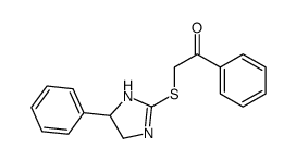 1-phenyl-2-[(5-phenyl-4,5-dihydro-1H-imidazol-2-yl)sulfanyl]ethanone Structure