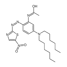 N-[5-(dihexylamino)-2-[(5-nitro-1,3-thiazol-2-yl)diazenyl]phenyl]acetamide结构式