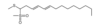 1-methylsulfanyl-1-methylsulfonyltetradeca-3,5-diene Structure