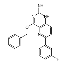 6-(3-fluorophenyl)-4-phenylmethoxypyrido[3,2-d]pyrimidin-2-amine结构式