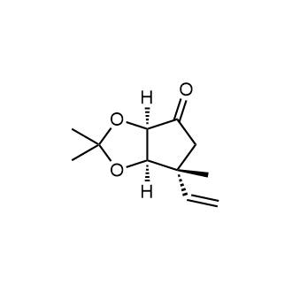(3aR,6R,6aR)-2,2,6-三甲基-6-乙烯基四氢-4H-环戊[d][1,3]二噁酚-4-酮结构式