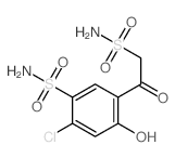 2-chloro-4-hydroxy-5-(2-sulfamoylacetyl)benzenesulfonamide structure