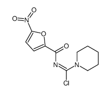 N-(5-nitrofuran-2-carbonyl)piperidine-1-carboximidoyl chloride Structure