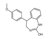 5-(4-methoxyphenyl)-1,3,4,5-tetrahydro-1,3-benzodiazepin-2-one结构式