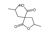 5-methyl-3-(2-methylpropyl)-2-oxooxolane-3-carboxylic acid结构式