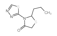 2-propyl-3-(1,3,4-thiadiazol-2-yl)thiazolidin-4-one structure