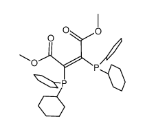 (Z)-2,3-bis(dicyclohexylphosphino)but-2-enedioic acid dimethyl ester结构式
