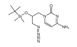 4-Amino-1-[3-azido-2-(tert-butyl-dimethyl-silanyloxy)-propyl]-1H-pyrimidin-2-one结构式