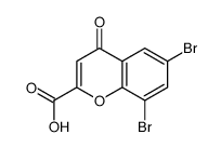 6,8-DIBROMOCHROMONE-2-CARBOXYLIC ACID结构式
