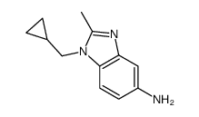1-(cyclopropylmethyl)-2-methylbenzimidazol-5-amine结构式